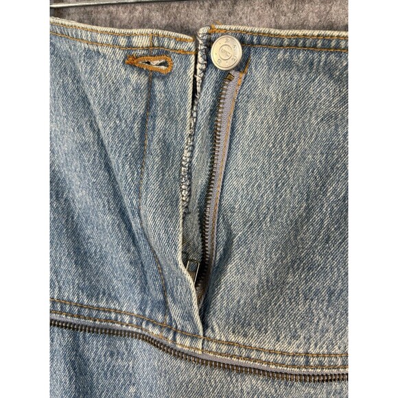 VTG Paris Express Denim Skirt 3 in 1 Diffusion Ruffled Mermaid Pencil 80s Zipper - Picture 8 of 13